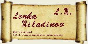 Lenka Miladinov vizit kartica